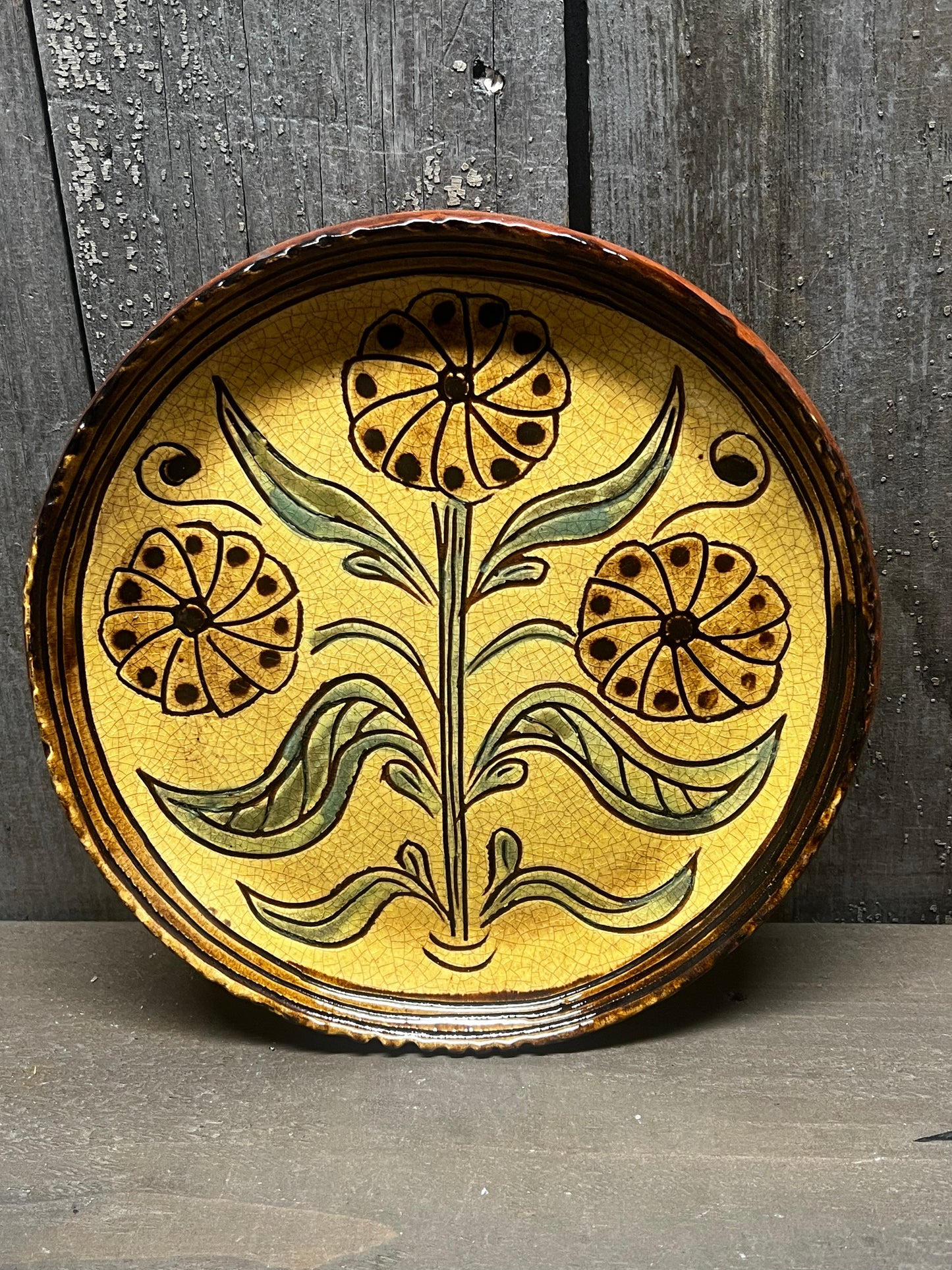 Plate, 7.5", FOLK ART DAISIES