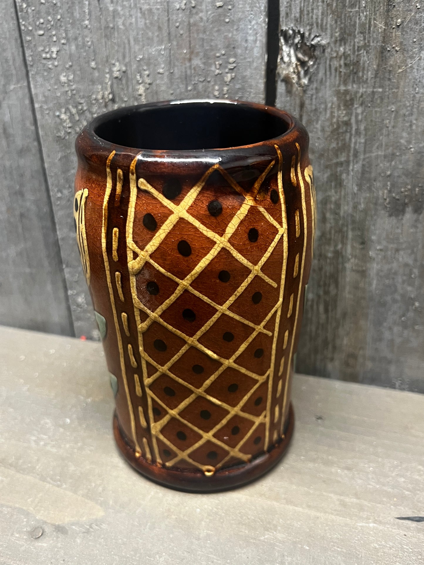 Vase, Redware 5.75", TULIP