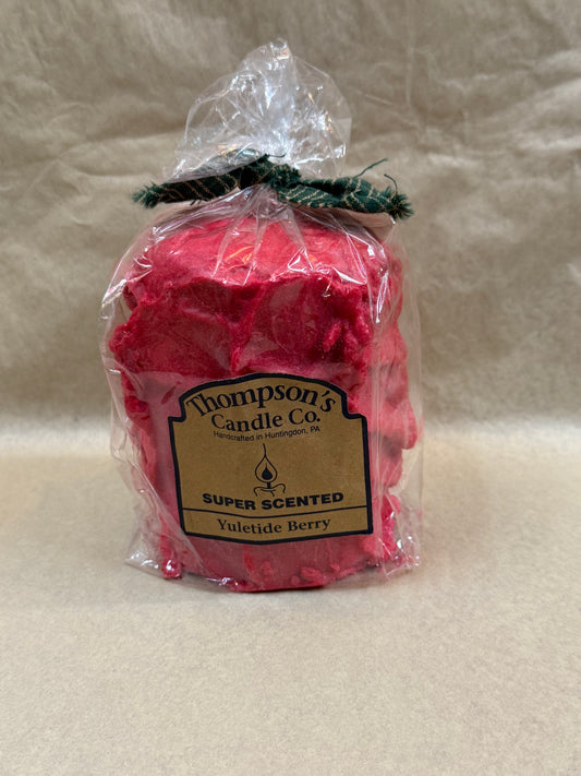 Medium Pillar Candle, YULETIDE BERRY