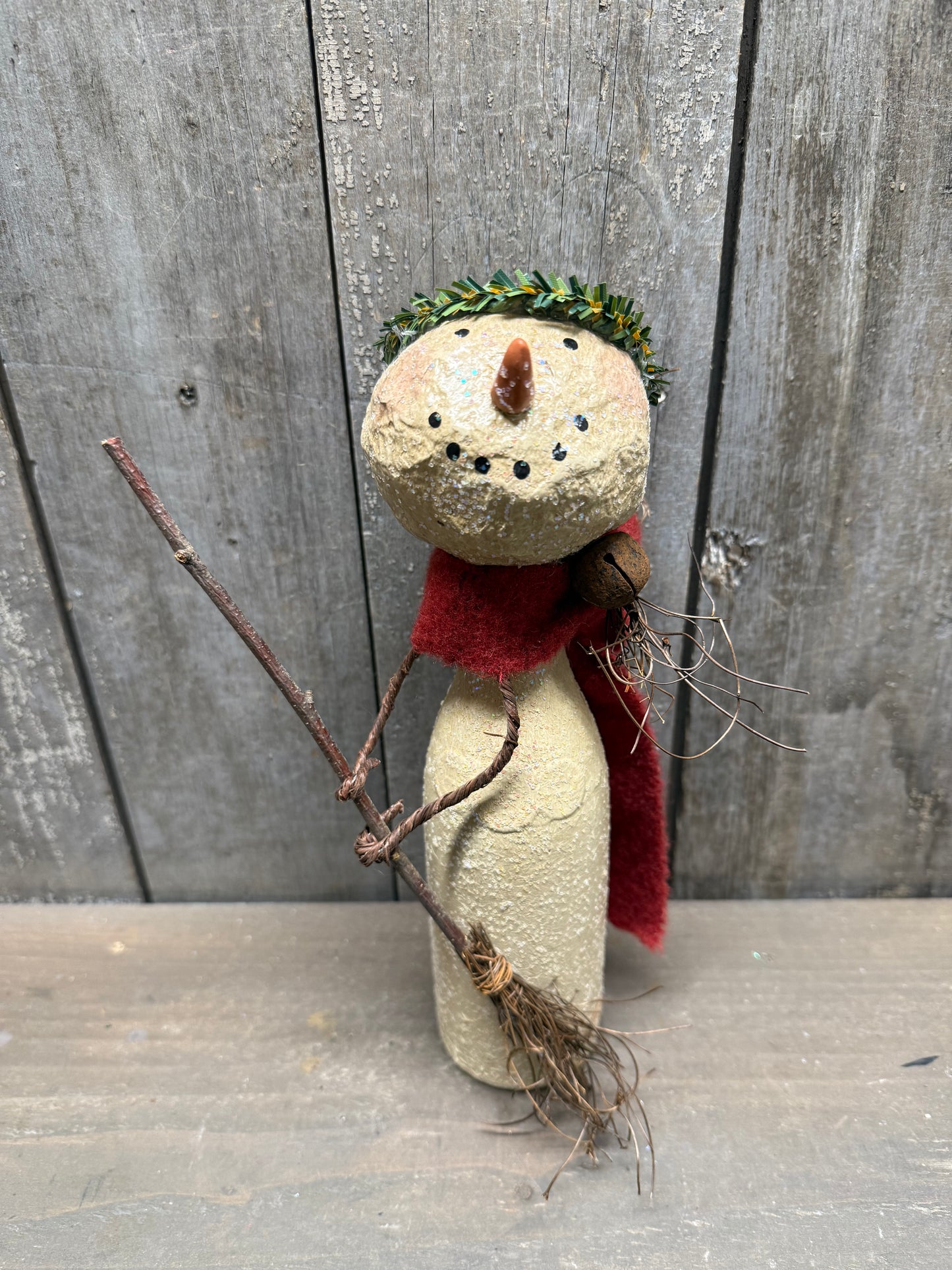 BOTTLE SNOWMAN, Hand Crafted, Assorted