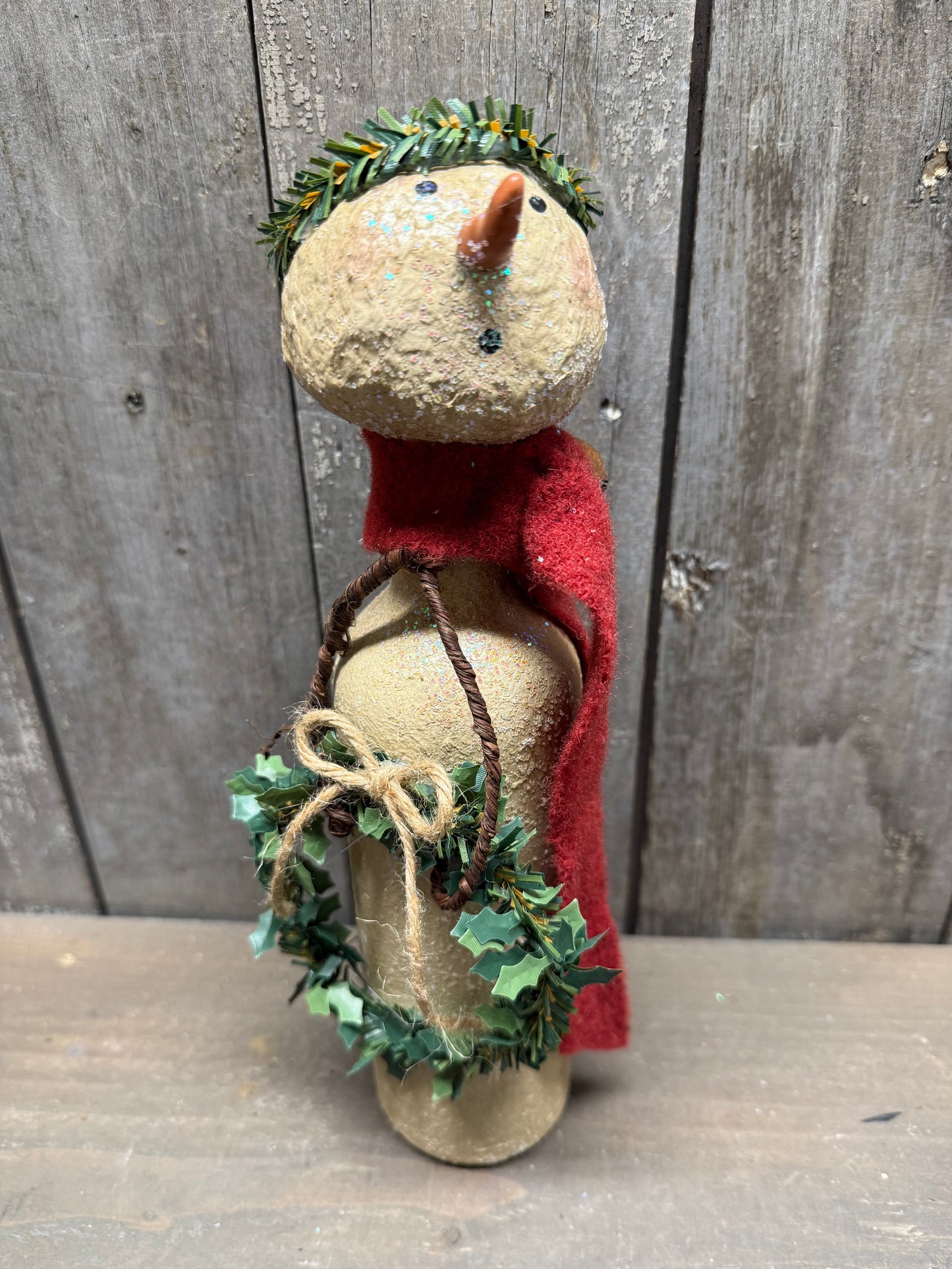 BOTTLE SNOWMAN, Hand Crafted, Assorted