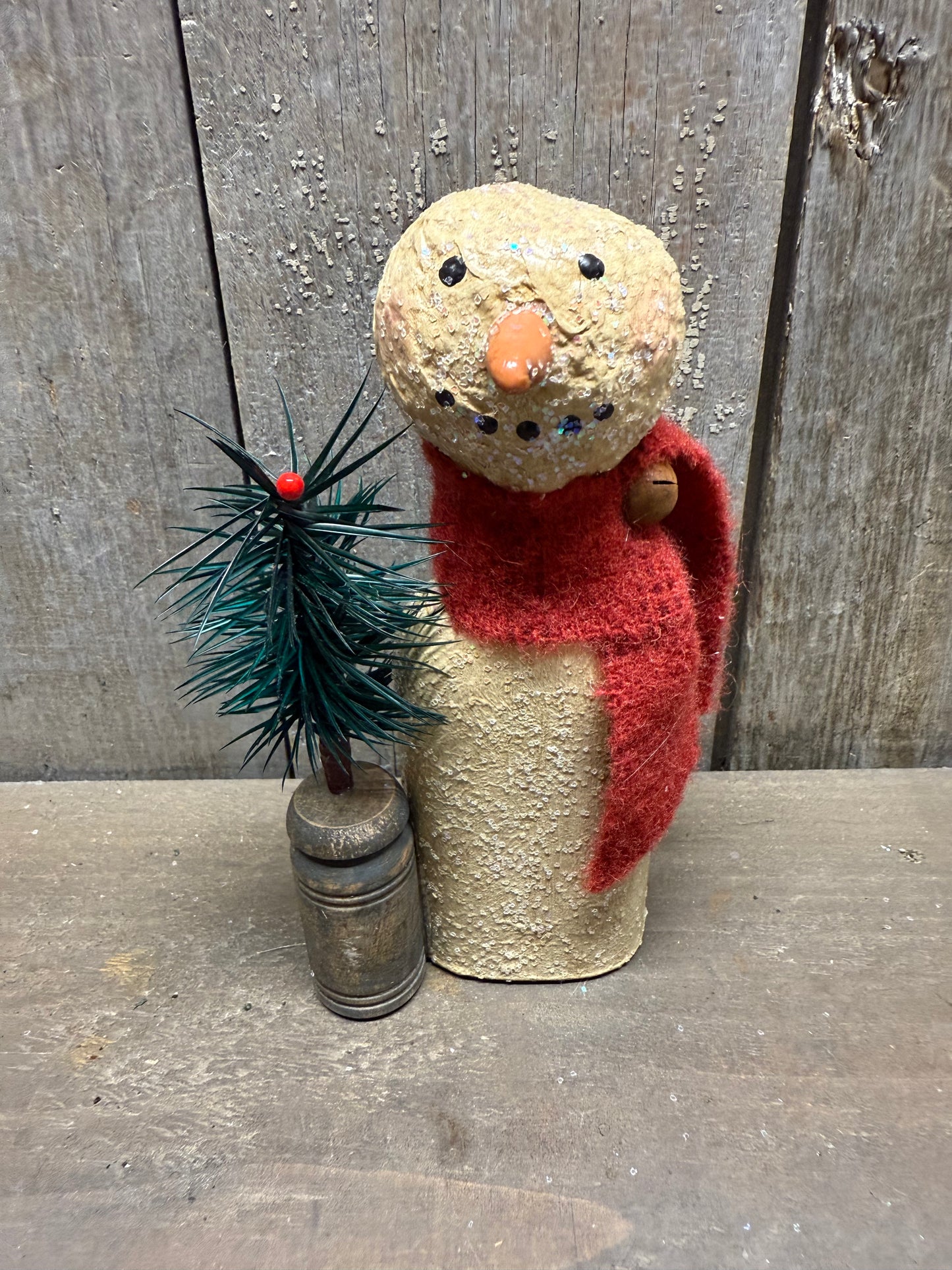 BOTTLE SNOWMAN, Hand Crafted, Assorted