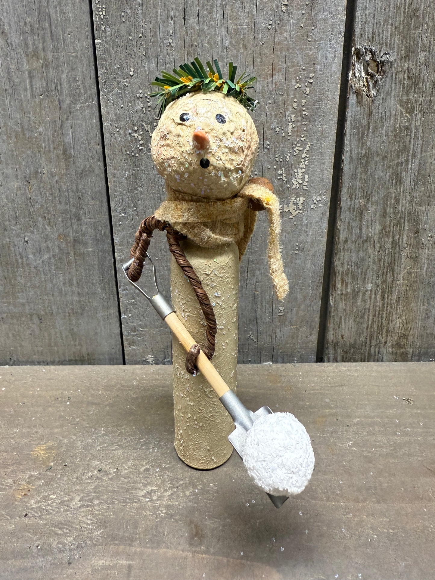 BOTTLE SNOWMAN, Hand Crafted, Assorted