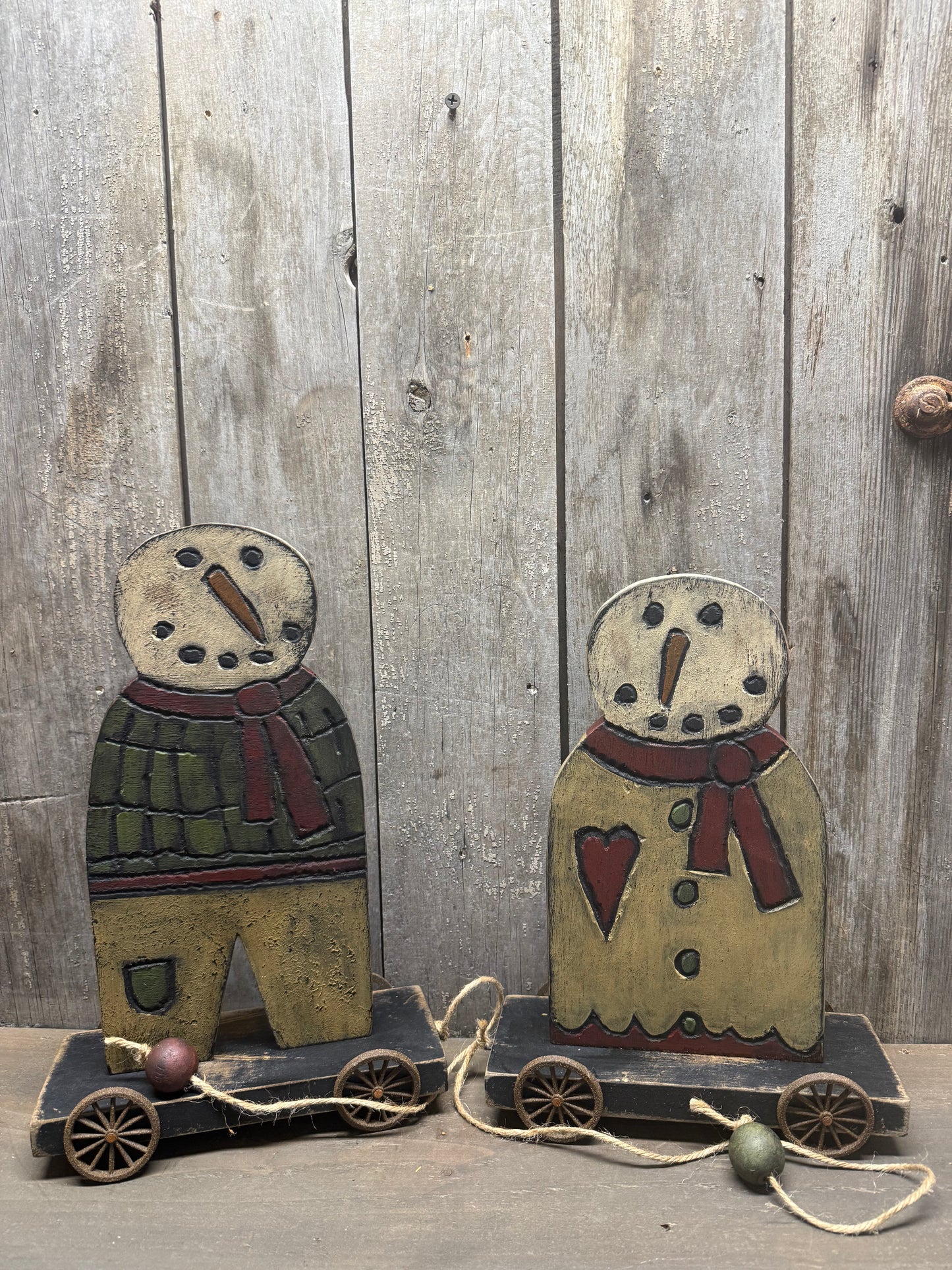 Pull Cart, SASSY SNOWMEN, Assorted Style