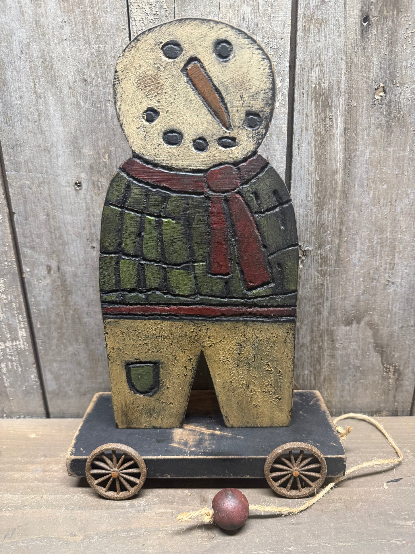 Pull Cart, SASSY SNOWMEN, Assorted Style