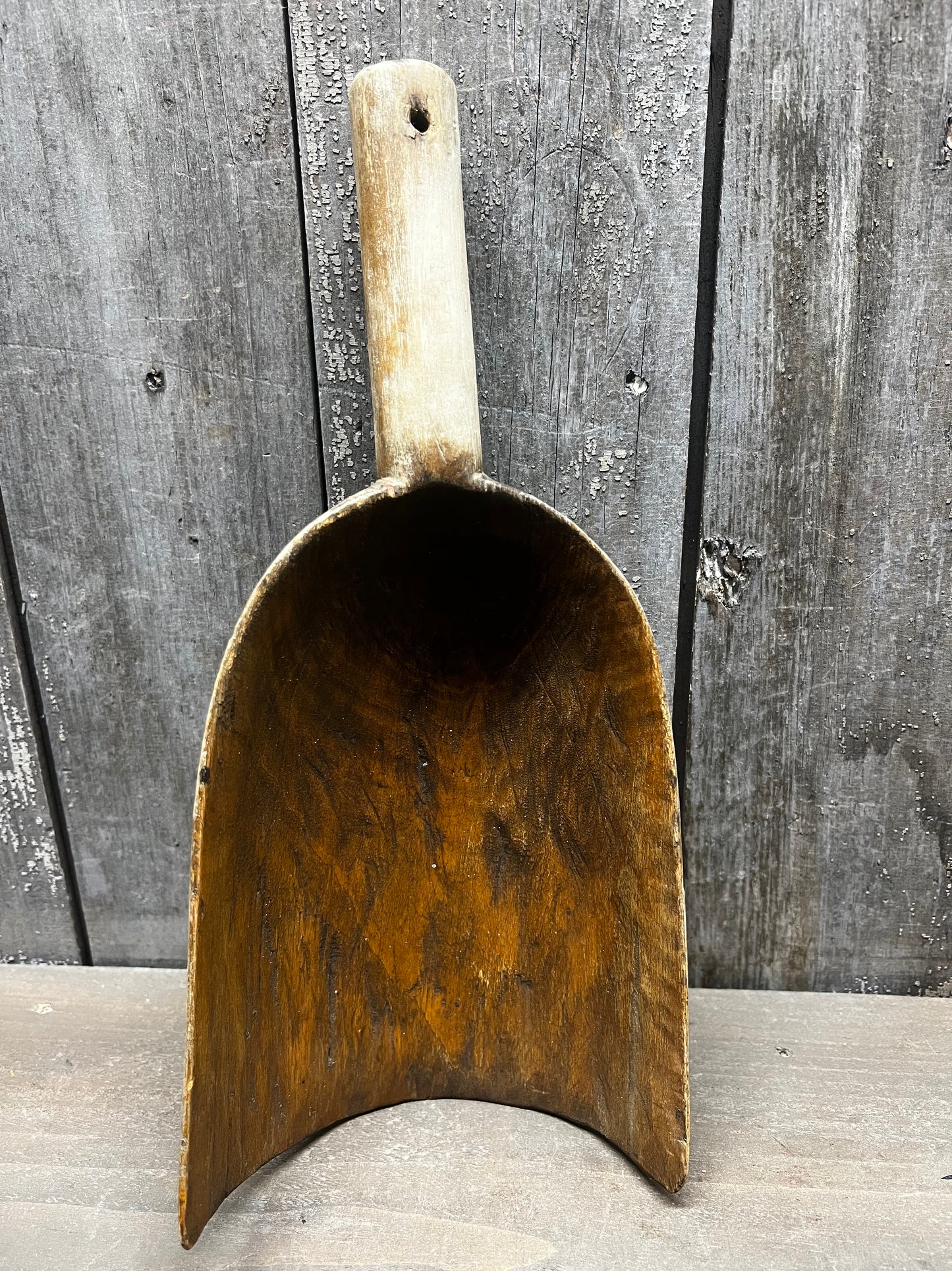 Wooden Scoop, HOLE IN HANDLE