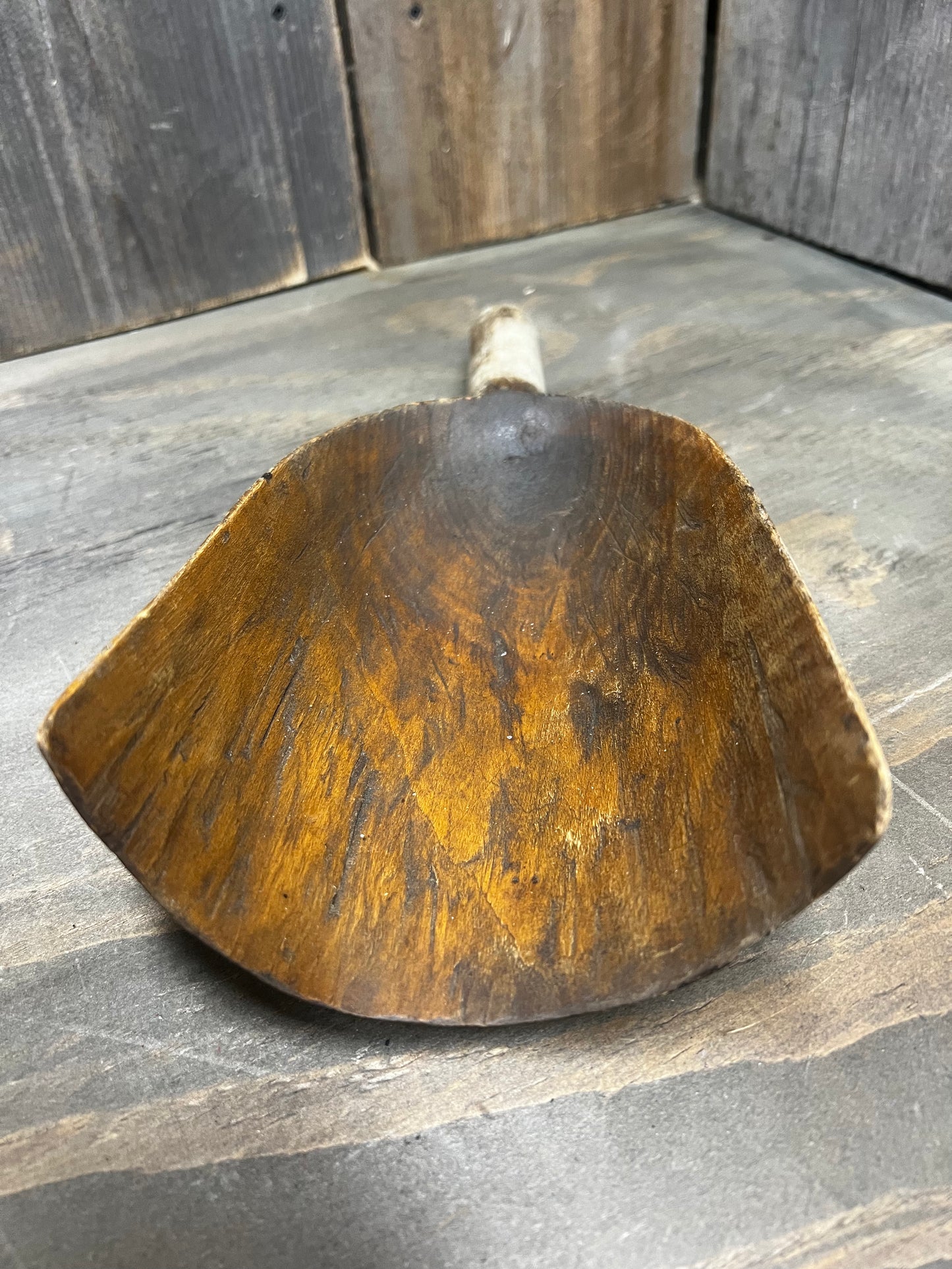 Wooden Scoop, HOLE IN HANDLE