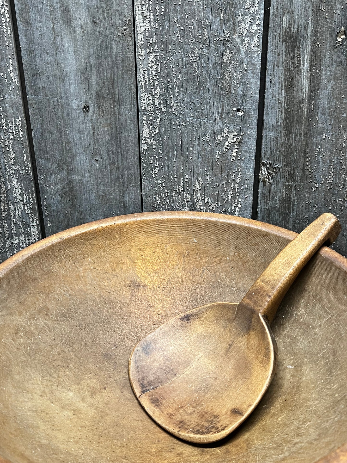 Wood Bowl W/ Paddle Set