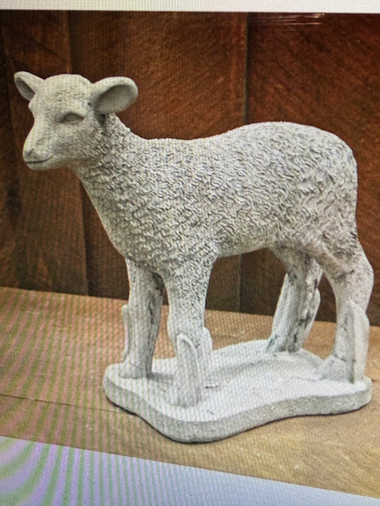 STANDING LAMB, Concrete….NO SHIPPING