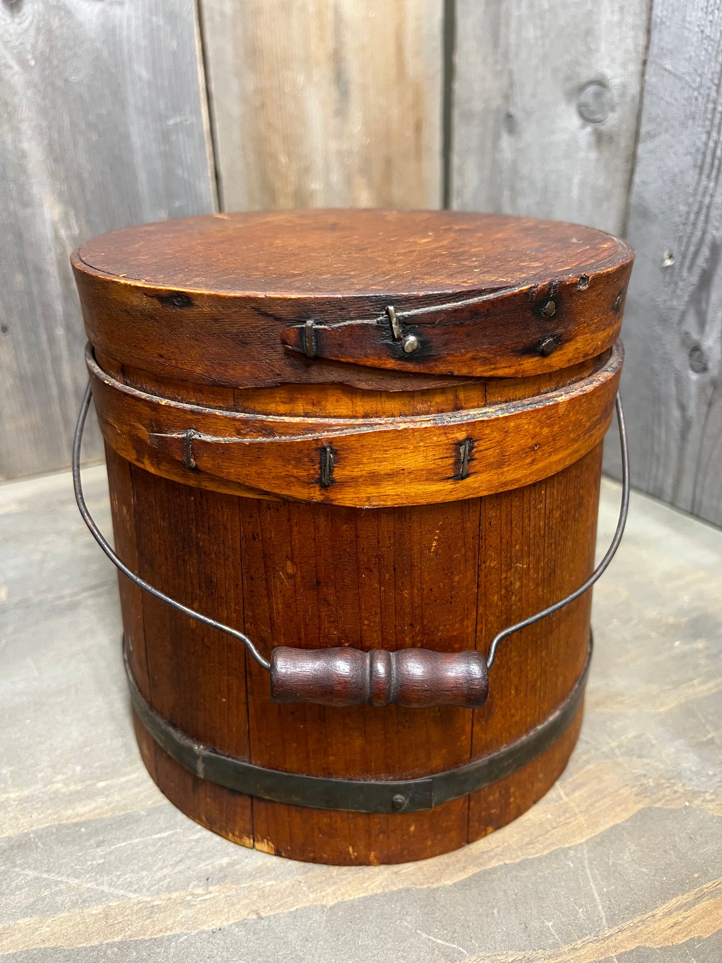 Firkin/Sugar Bucket, 1 BENTWOOD/1 WIRE BAND