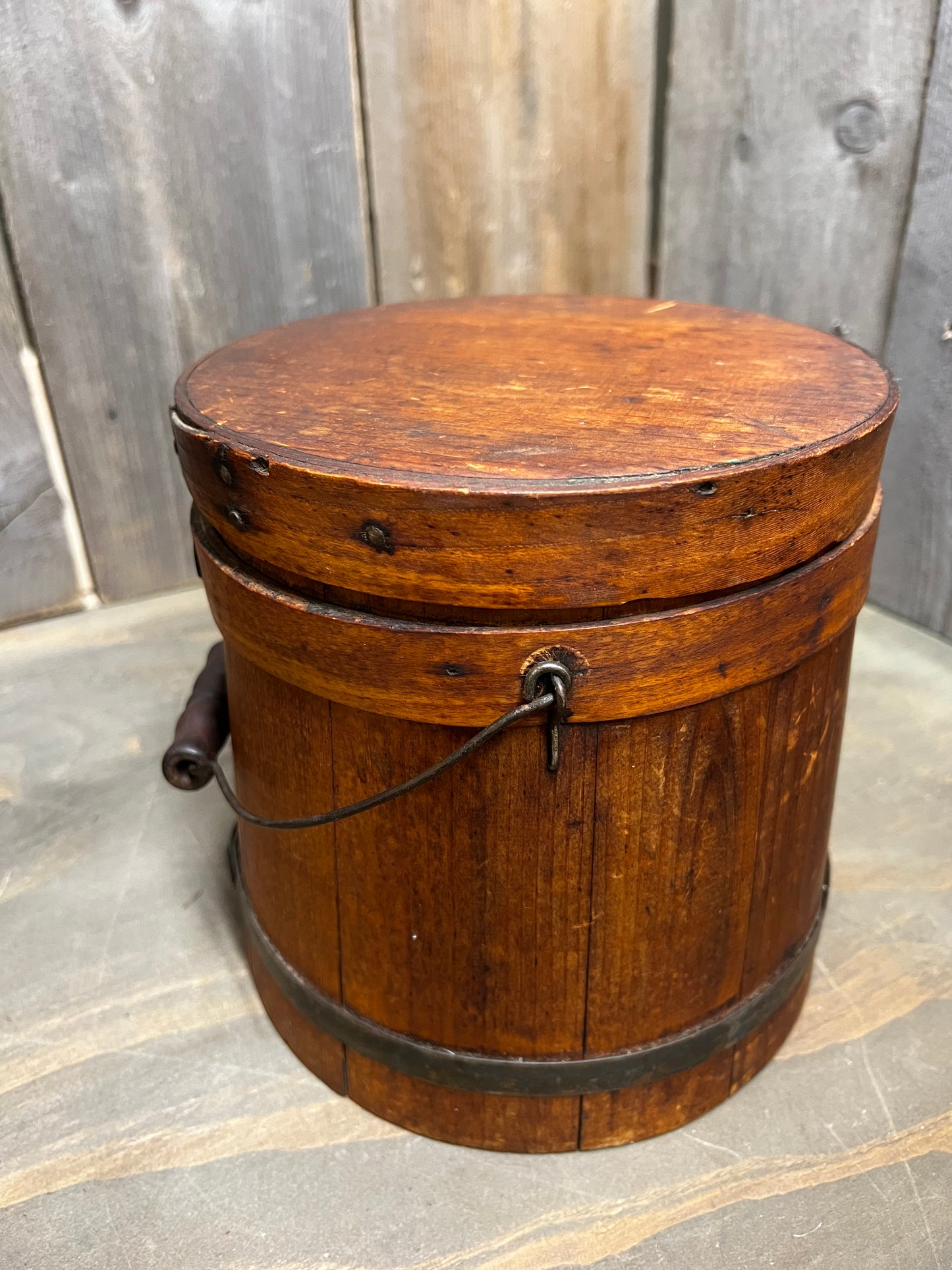 Firkin/Sugar Bucket, 1 BENTWOOD/1 WIRE BAND