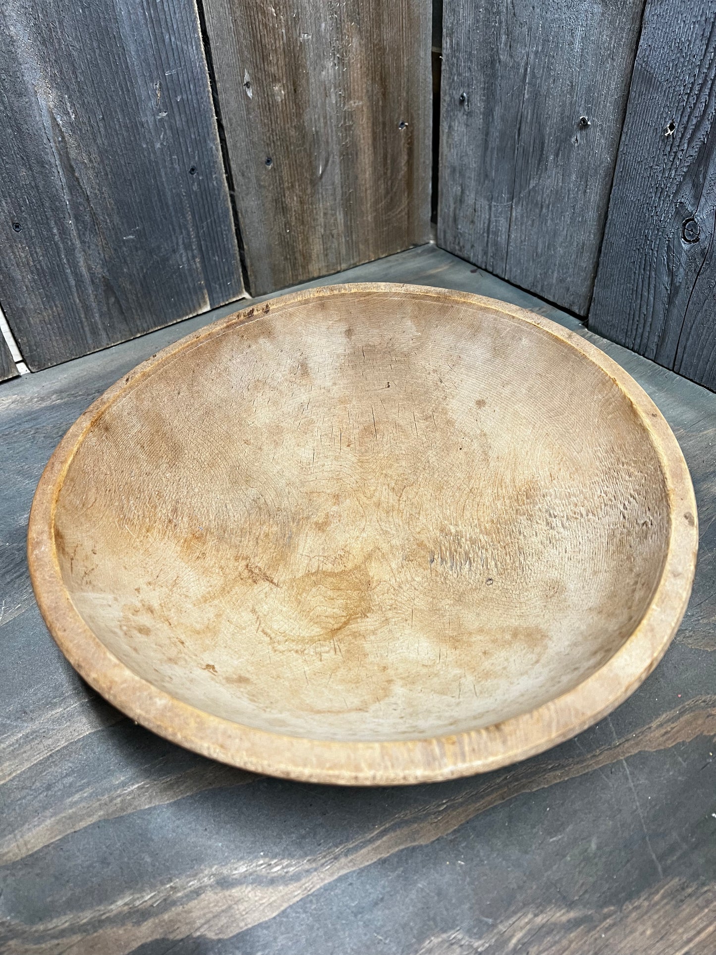 Butter/Dough Bowl, 12.75" OOR, NATURAL