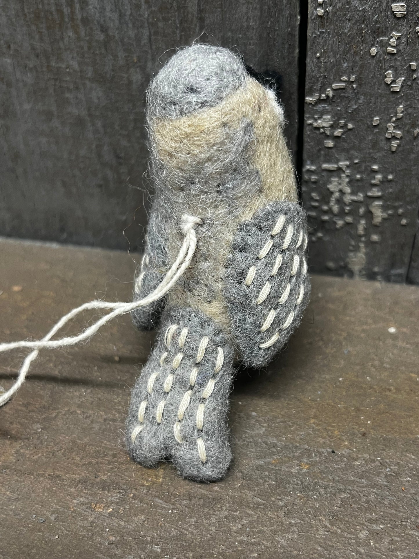 Ornament, Felt Mini, TUFTED TITMOUSE