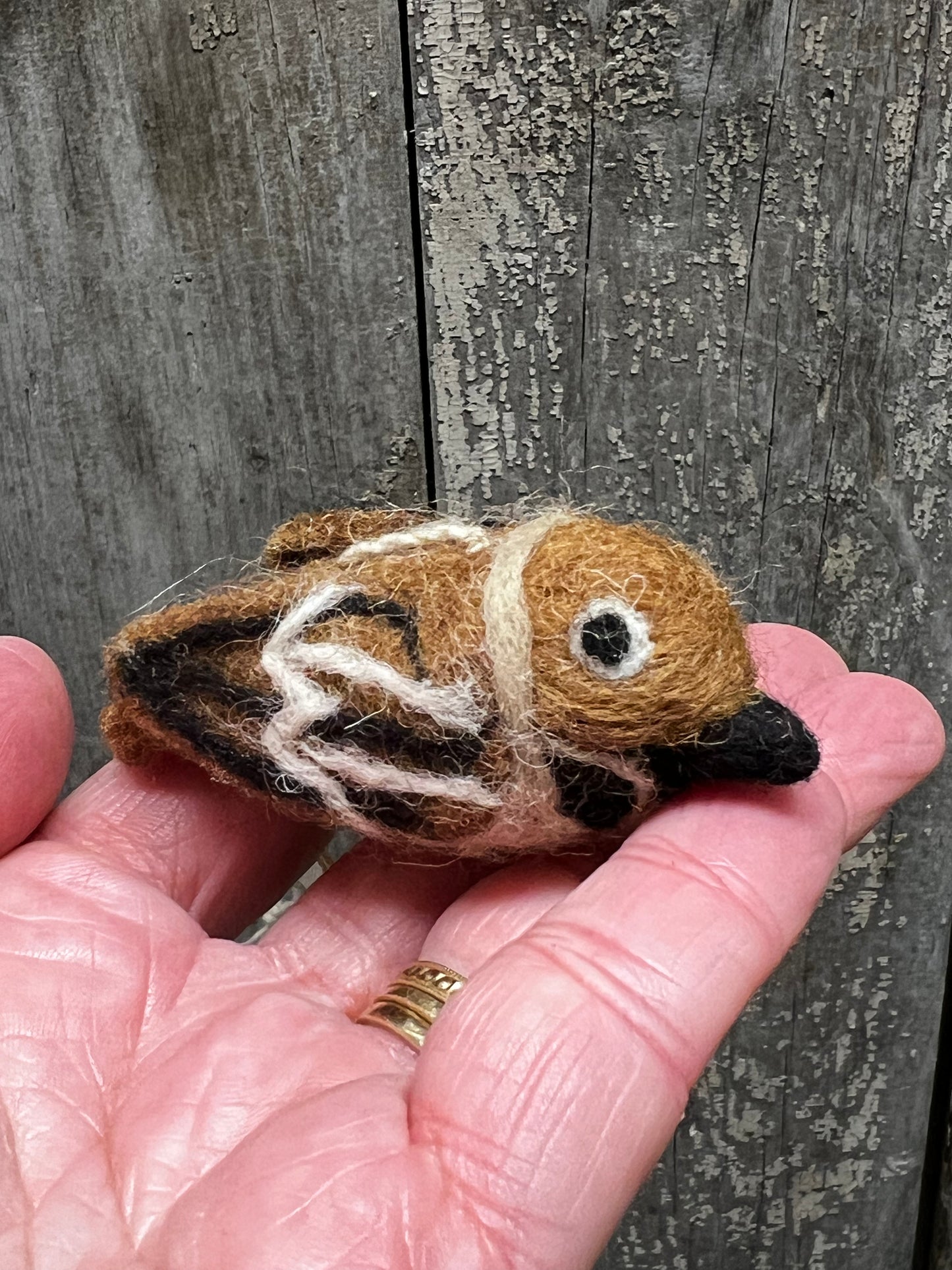 Ornament, Felt Mini, SPARROW