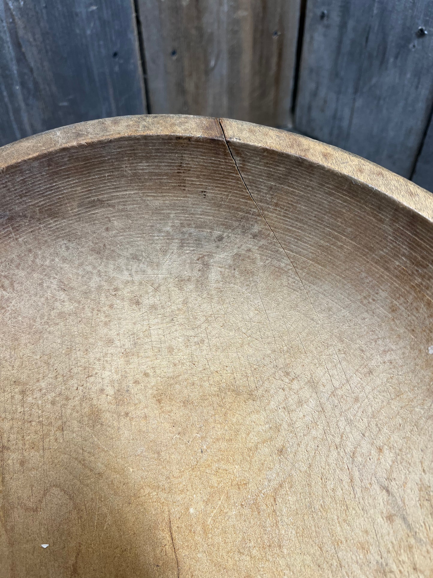 Butter/Dough Bowl, 13.5" OOR, SLIGHT CRACK