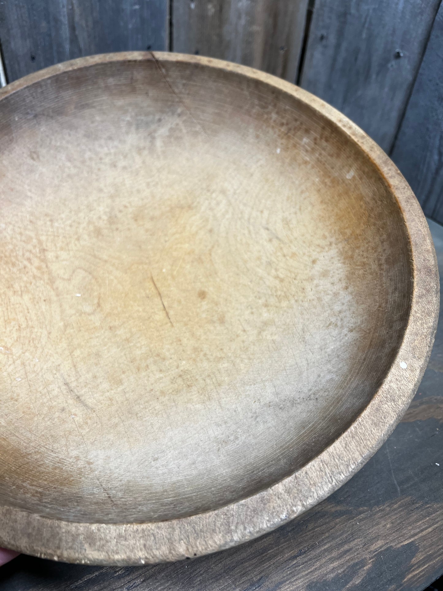 Butter/Dough Bowl, 13.5" OOR, SLIGHT CRACK