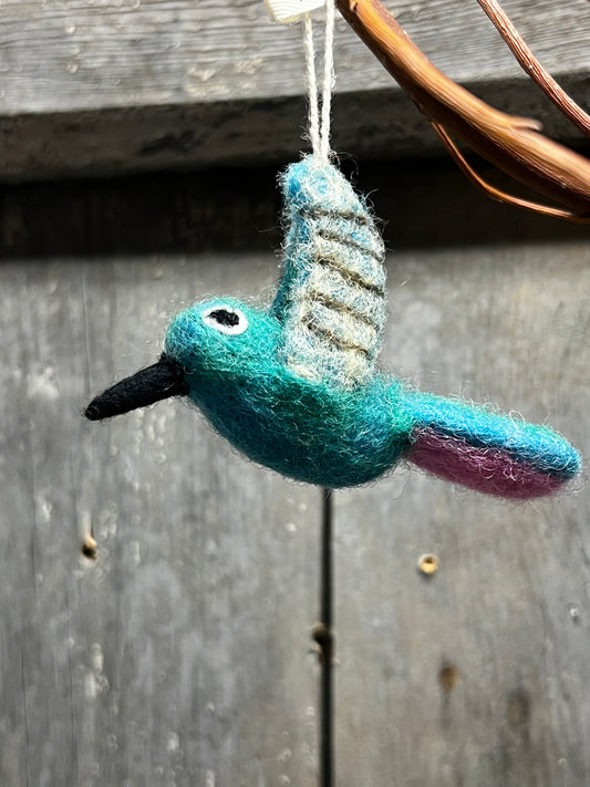 Ornament, Felt Mini, HUMMINGBIRD