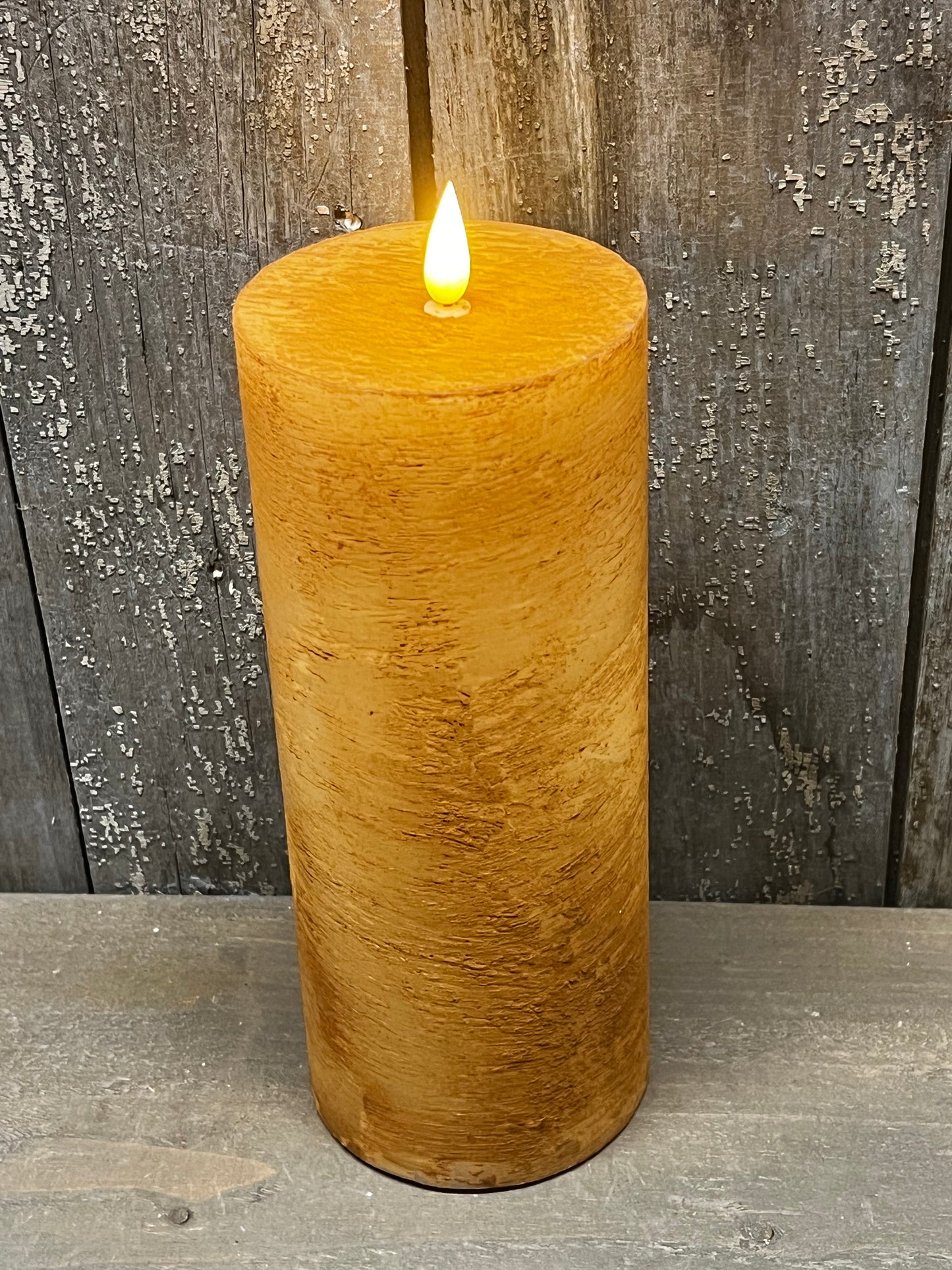 Candle, Thick Pillar, Timer, 10” CINNAMON