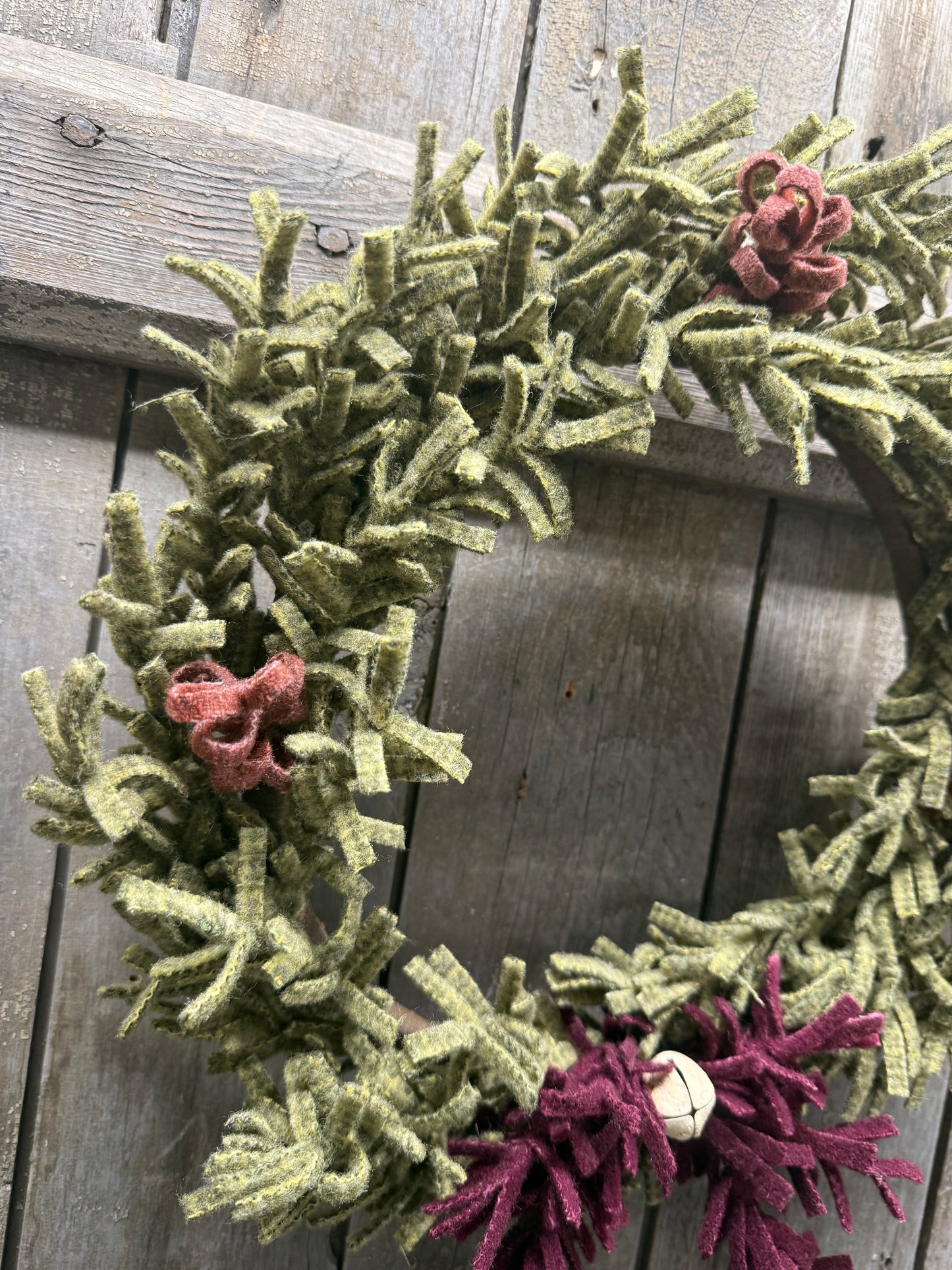 Wool Wreath, 14", ASSORTED STYLES