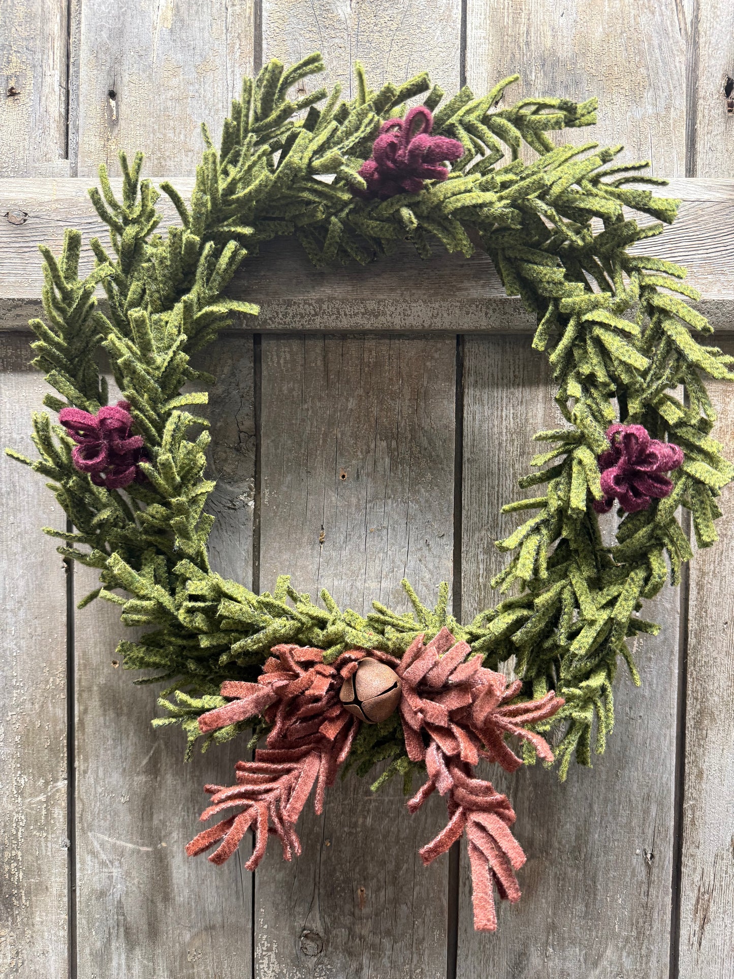 Wool Wreath, 14", ASSORTED STYLES