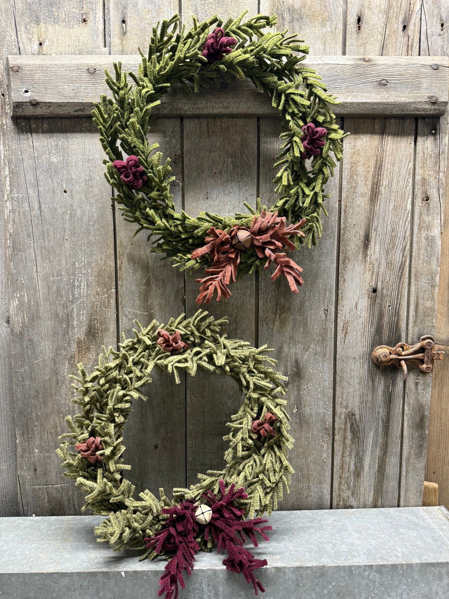 Wool Wreath, 14", ASSORTED STYLES