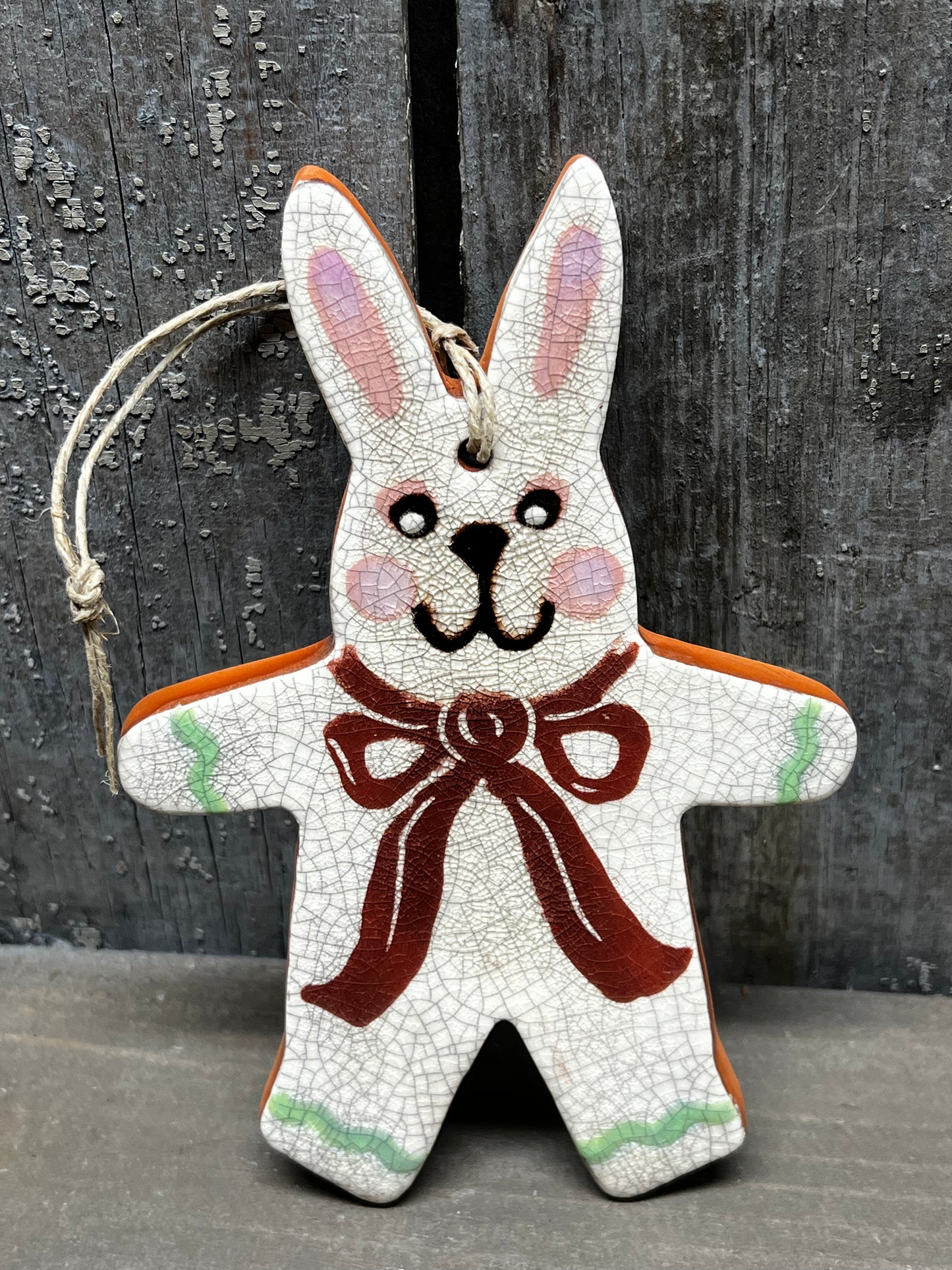 Ornament, STANDING BUNNY w/ Bow