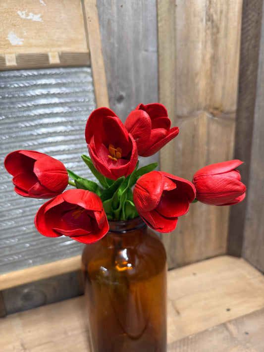 Bunch, 14", 6 Stems Tulips, ASSORTED COLORS