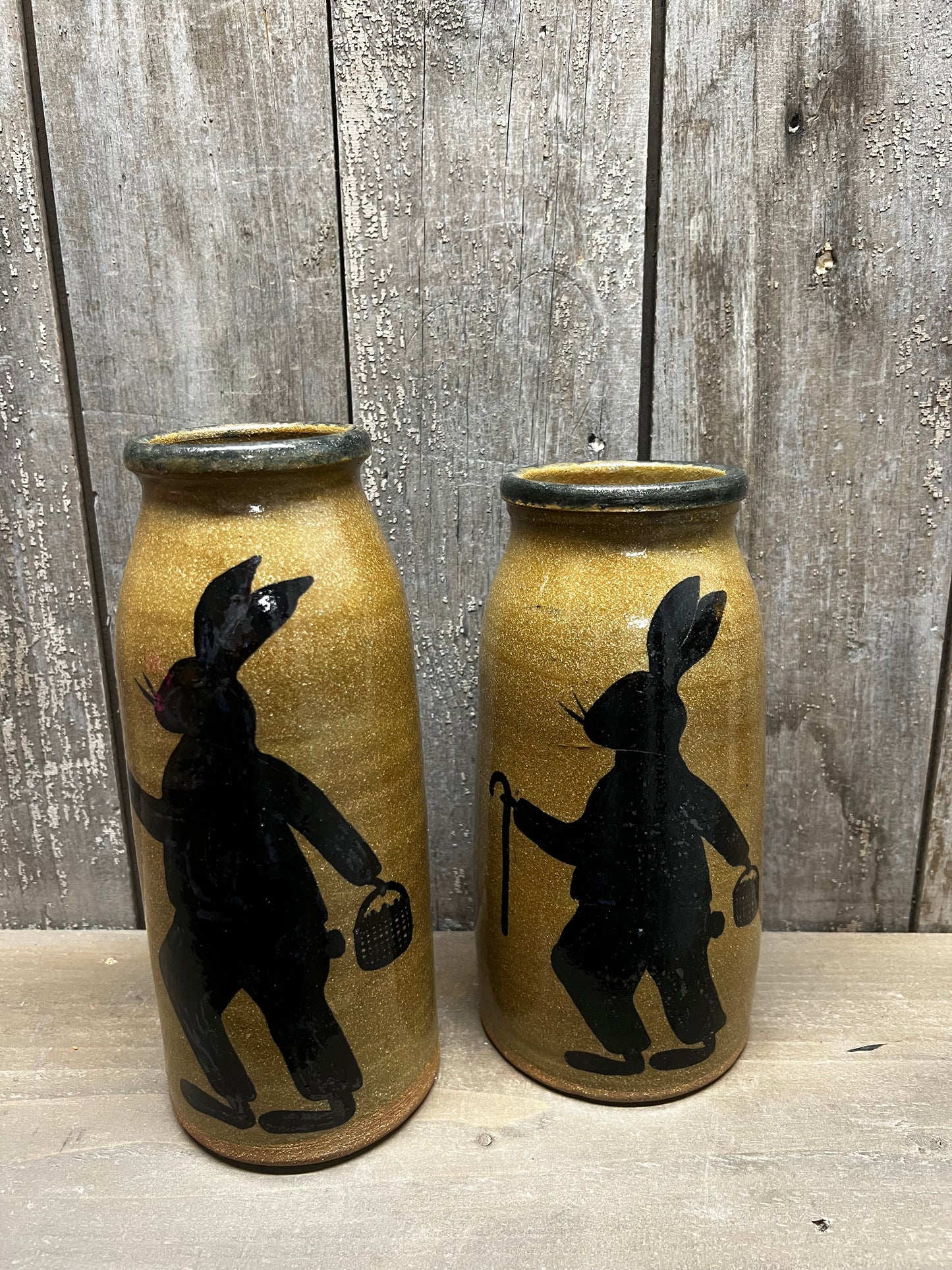 Canning Crock, X Large, RABBIT W/BASKET