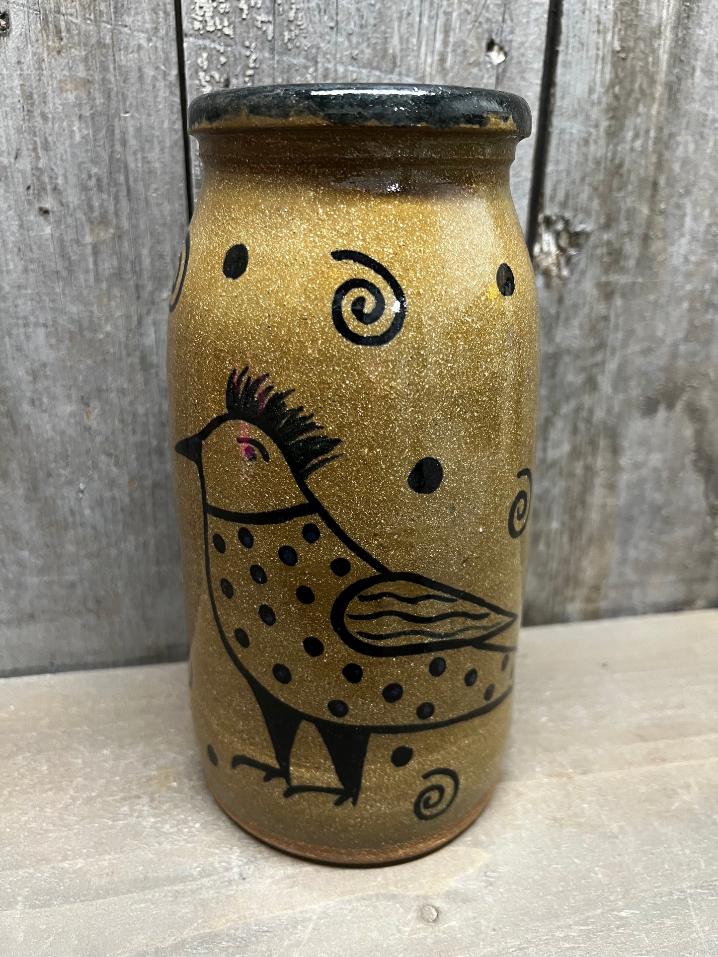 Canning Crock, X Large, FOLK ART HEN