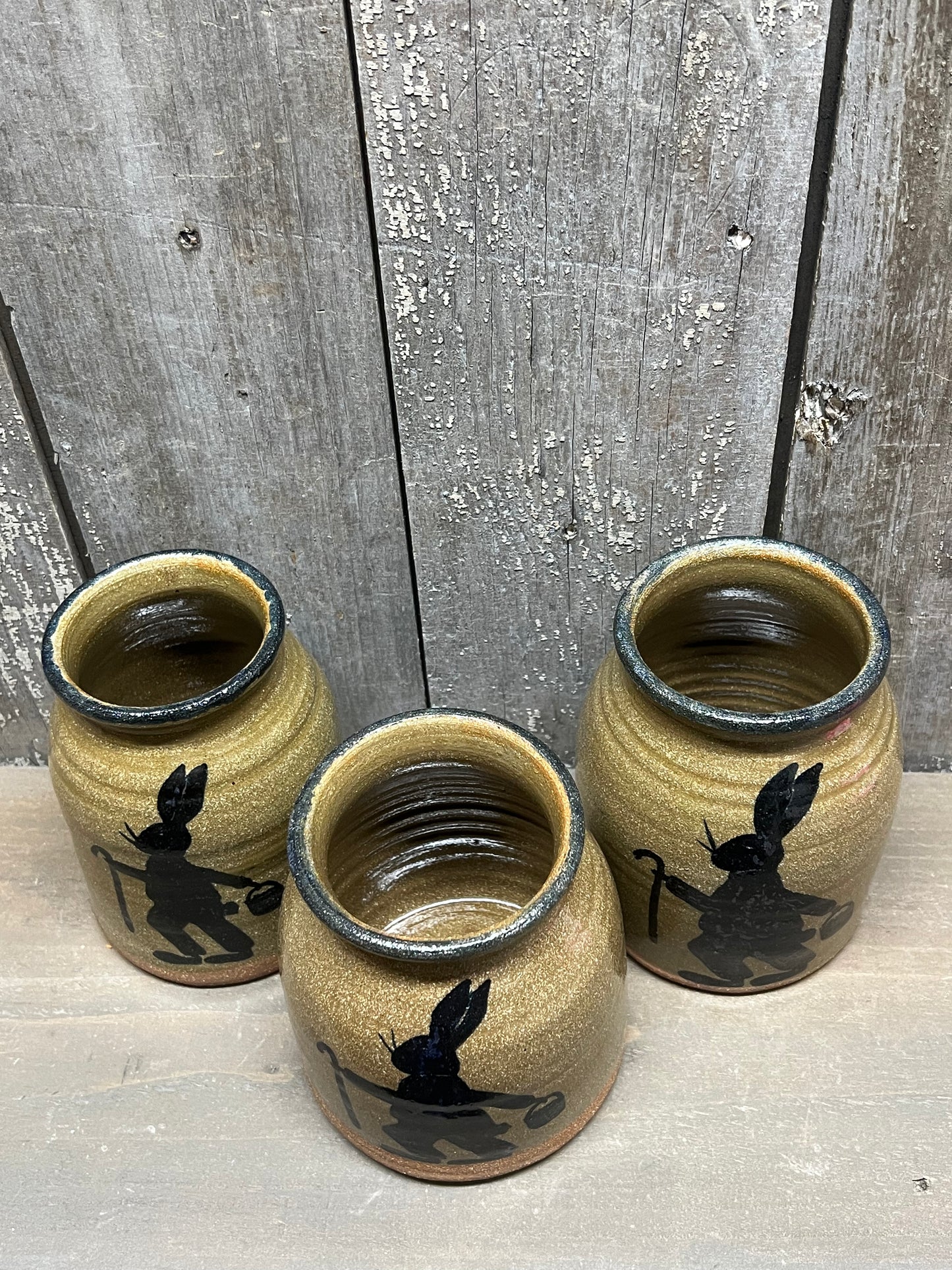 Canning Crock, Small, RABBIT/CANE/BASKET