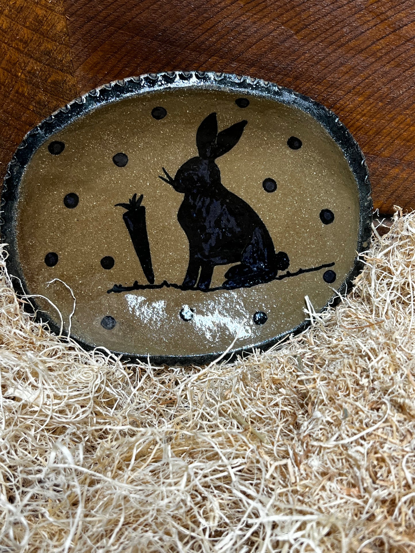 Plate, Small, RABBIT/CARROT/DOTS