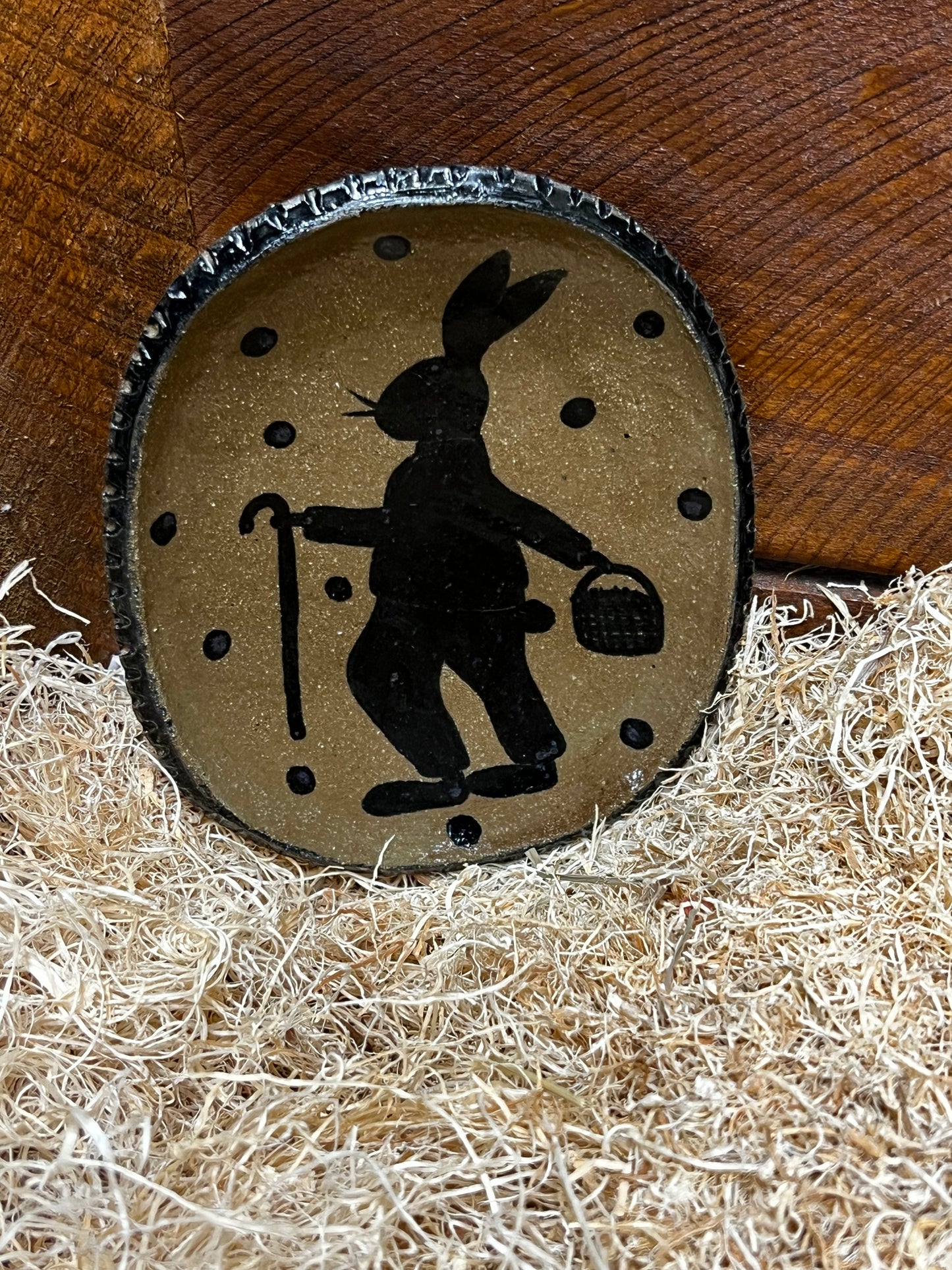 Plate, Small, RABBIT/CANE/BASKET/DOTS