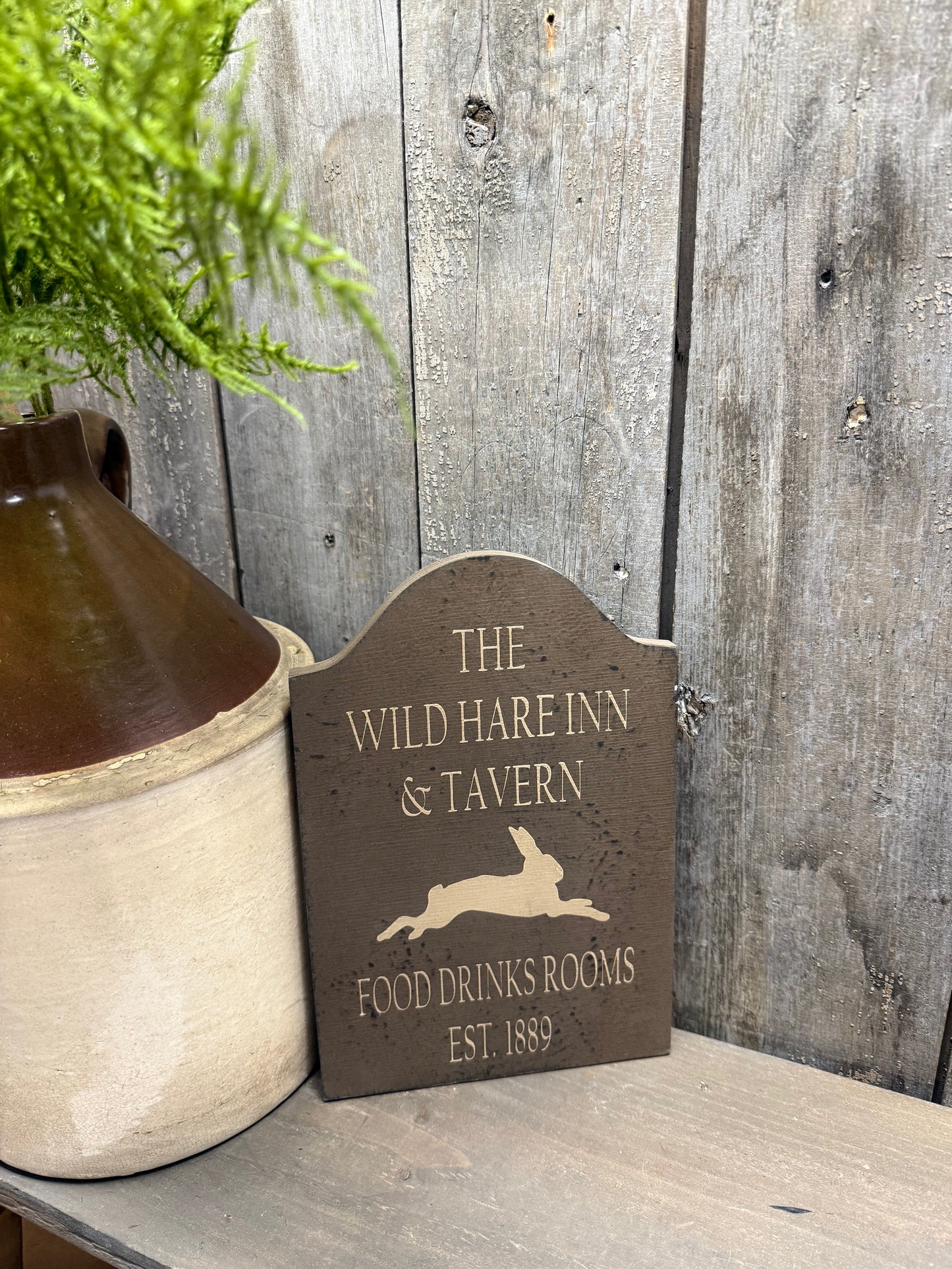 Shelf Sitter, 9"x 6", THE WILD HARE INN