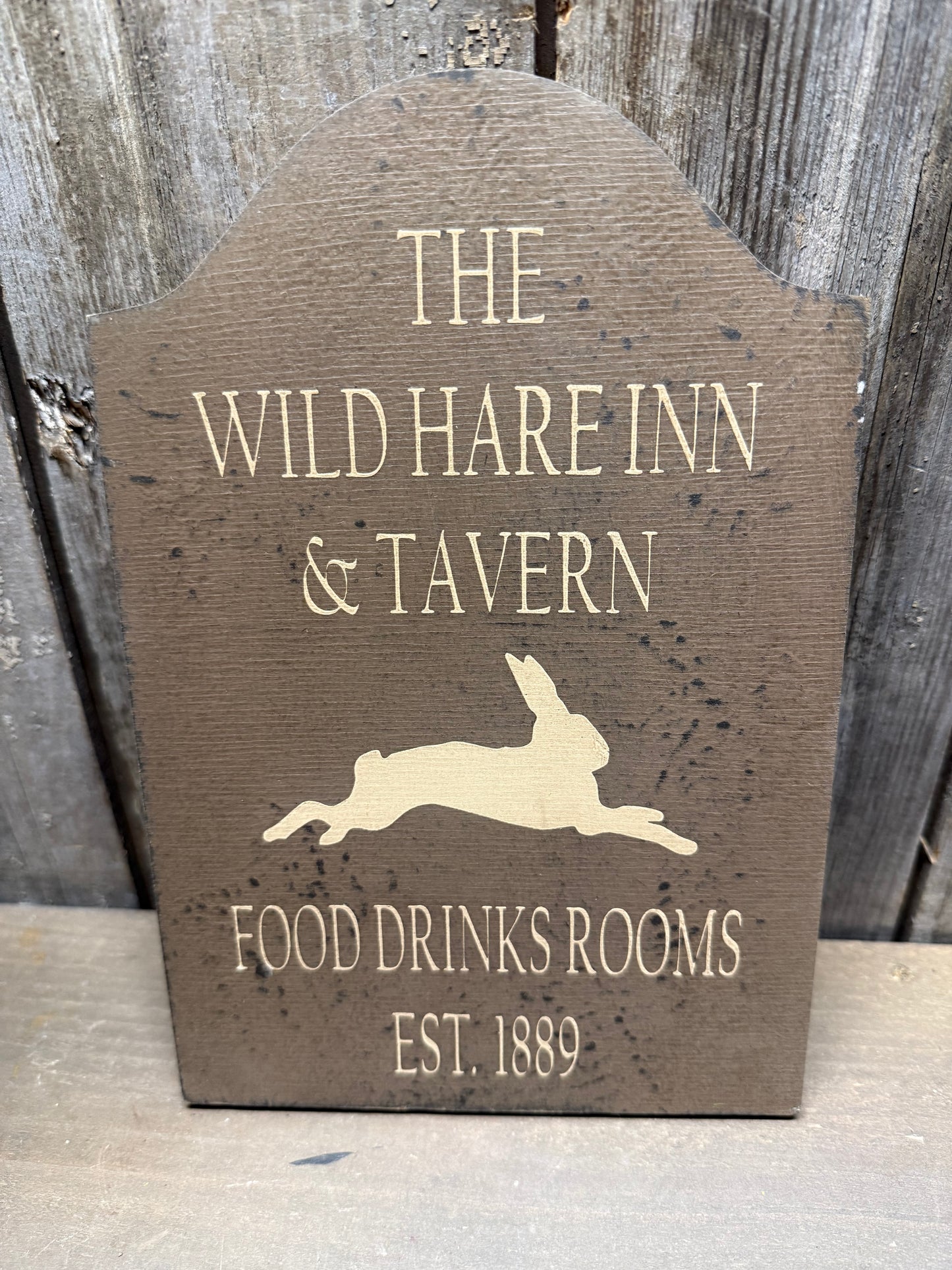 Shelf Sitter, 9"x 6", THE WILD HARE INN