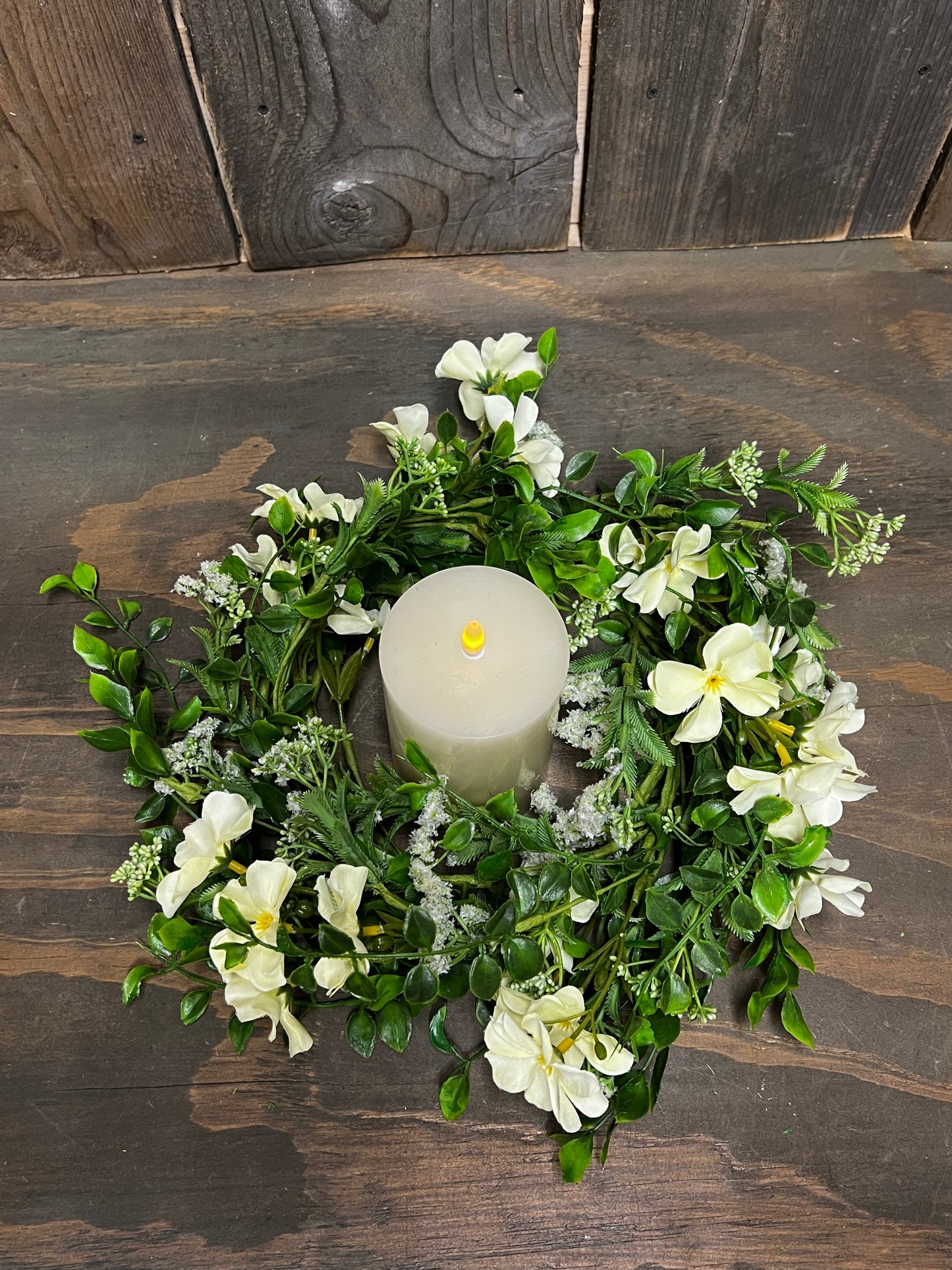 Candle Ring, 6.5", HEAVENLY BLOSSOMS