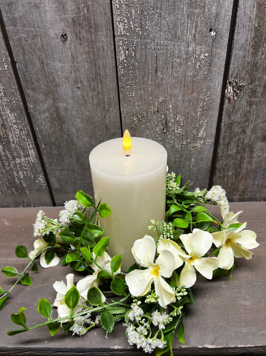 Candle Ring, 3.5", HEAVENLY BLOSSOMS