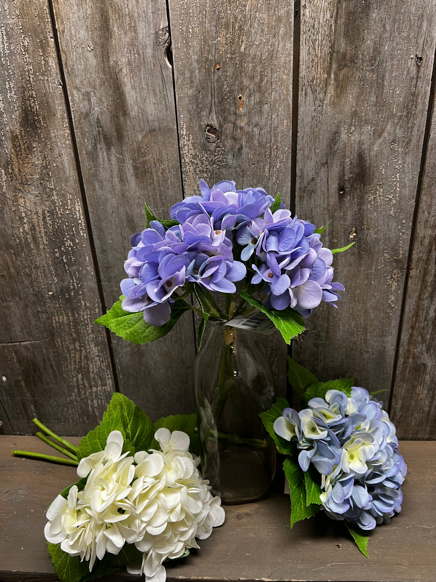 Bundle, HYDRANGEA, WHITE, PURPLE or BLUE