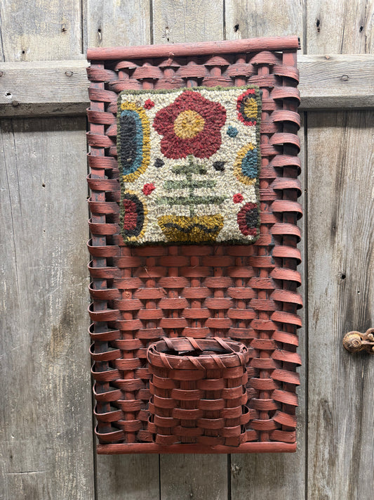 "PENNY, POSEY, POCKET", 24', Hooked Rug & Basket