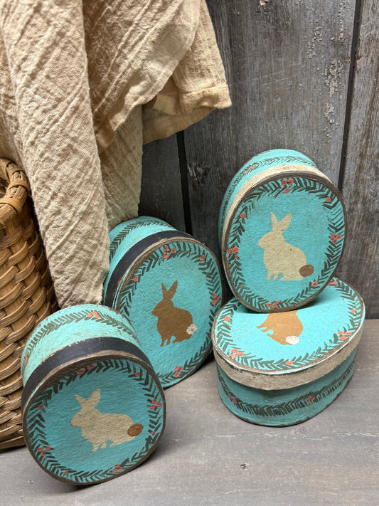 Paper Mache Box, 2 Sizes, WOODLAND RABBIT