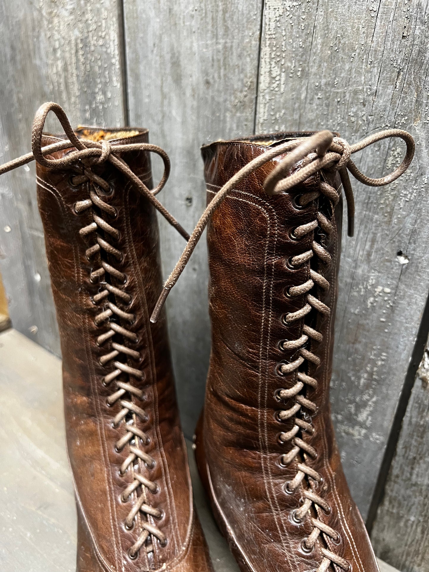 Boots, 10.25", Lace Up, BROWN