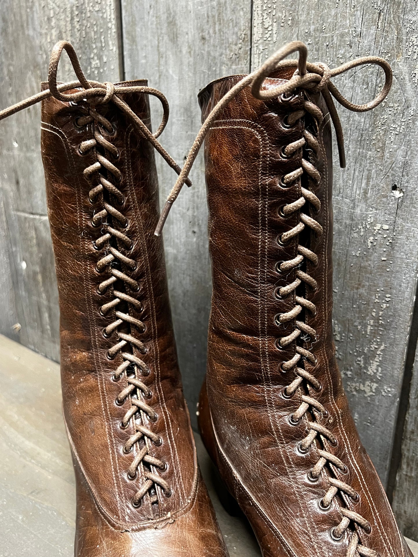 Boots, 10.25", Lace Up, BROWN