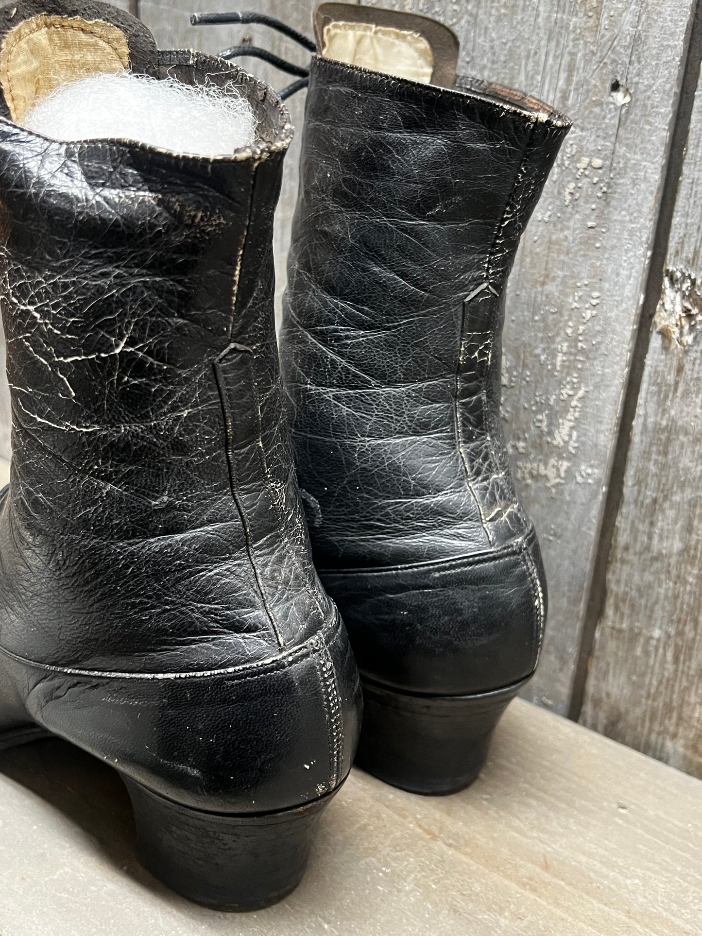 Boots, 8.5", Lace Up, BLACK