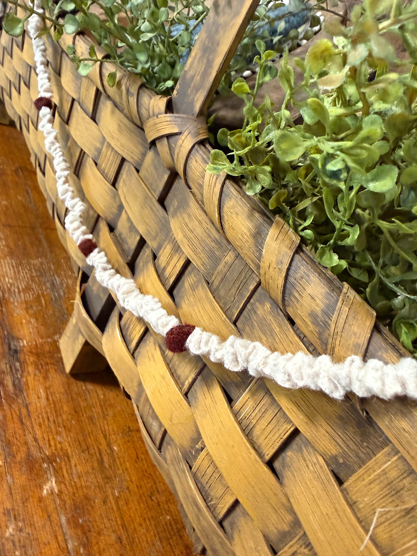 Kit/Tutorial, MINI WOOL POPCORN CRANBERRY GARLAND