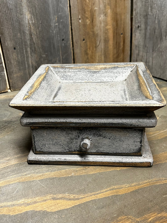 Wooden Candle Tray/Drawer, 8x8, PUTTY