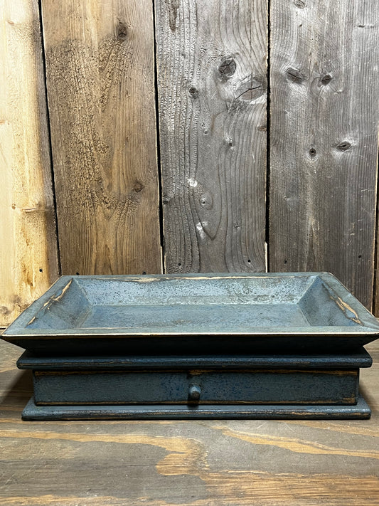 Wooden Candle Tray/Drawer, 12x18, OLDE BLUE