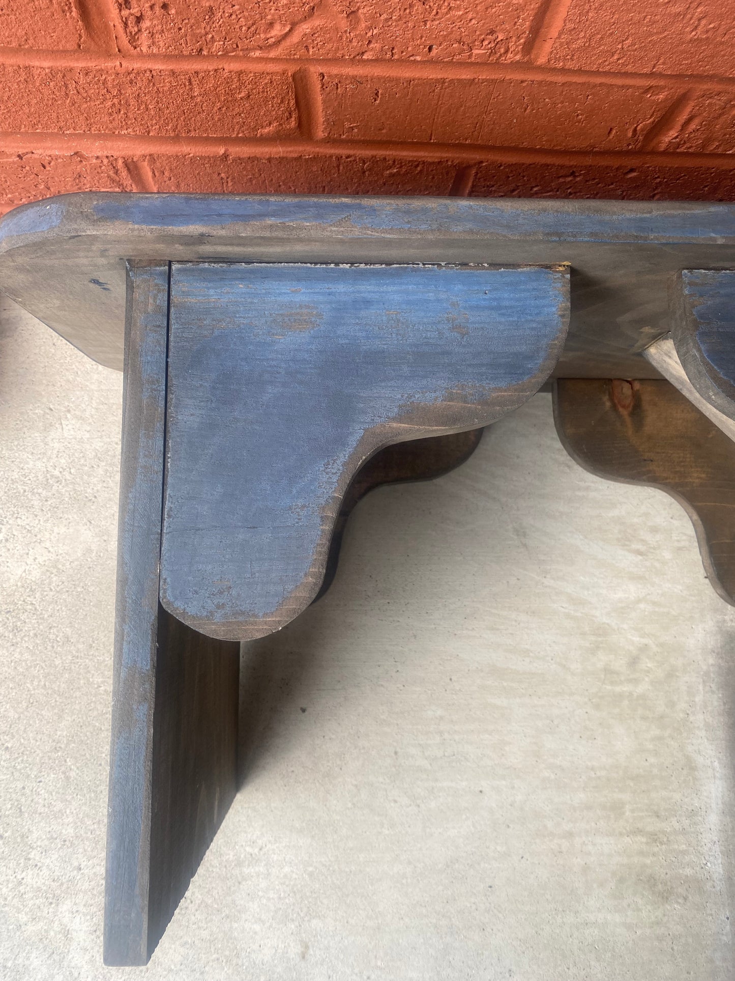 Wooden Bench, Large, FEDERAL BLUE
