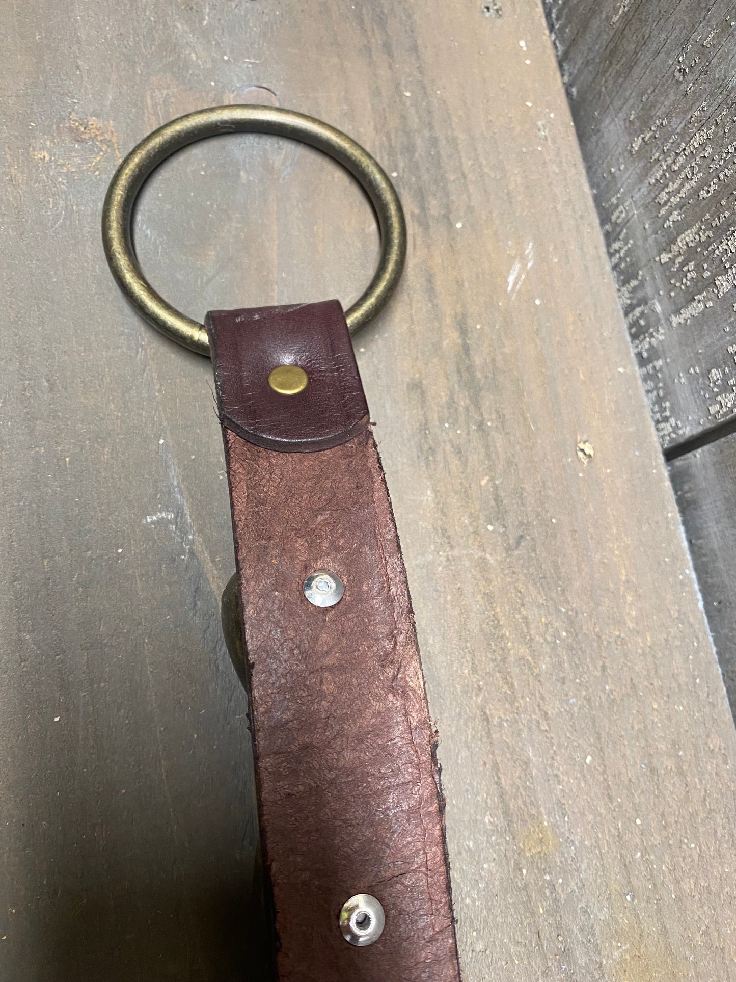 5 Bell Strap, DARK BROWN/ANTIQUE BRASS