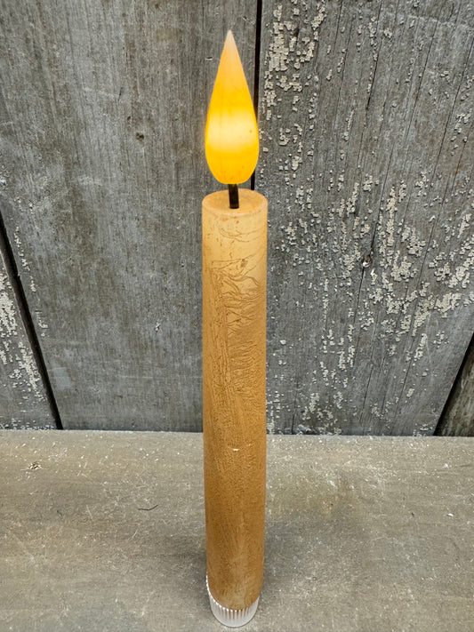 Candle, Taper, Timer, 8” BROWN