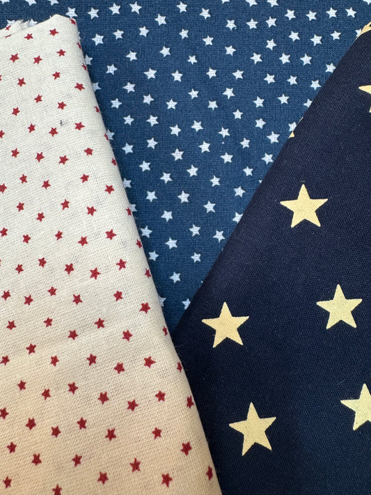 Fabric, Homespun, PRINTED STAR