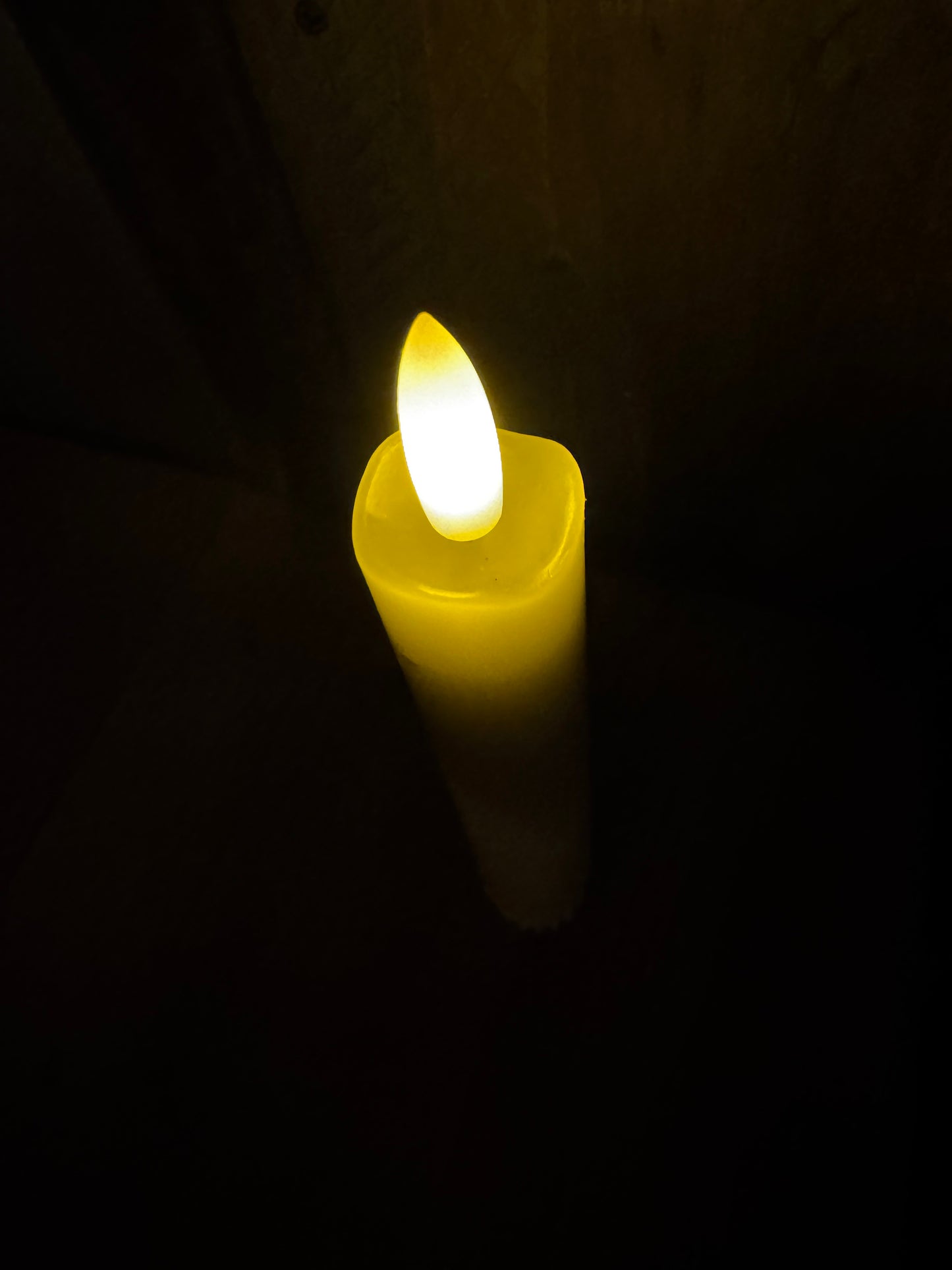 Realistic 3D Flame, Taper Candle, 7”, pkg of 2, TIMER